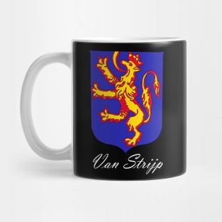 Van Strijp family crest (with writing) Mug